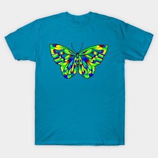 Pretty Green and Blue Butterfly T-Shirt